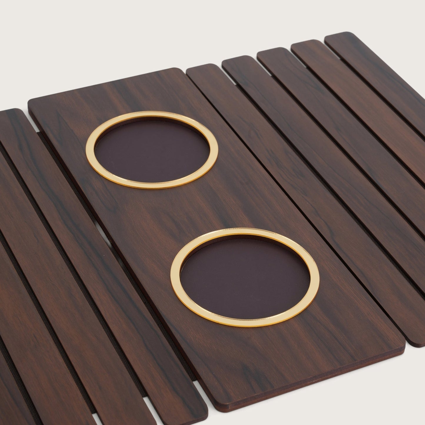 Contemporary Rigid Sofa Armrest Tray with Anti-Slip Center