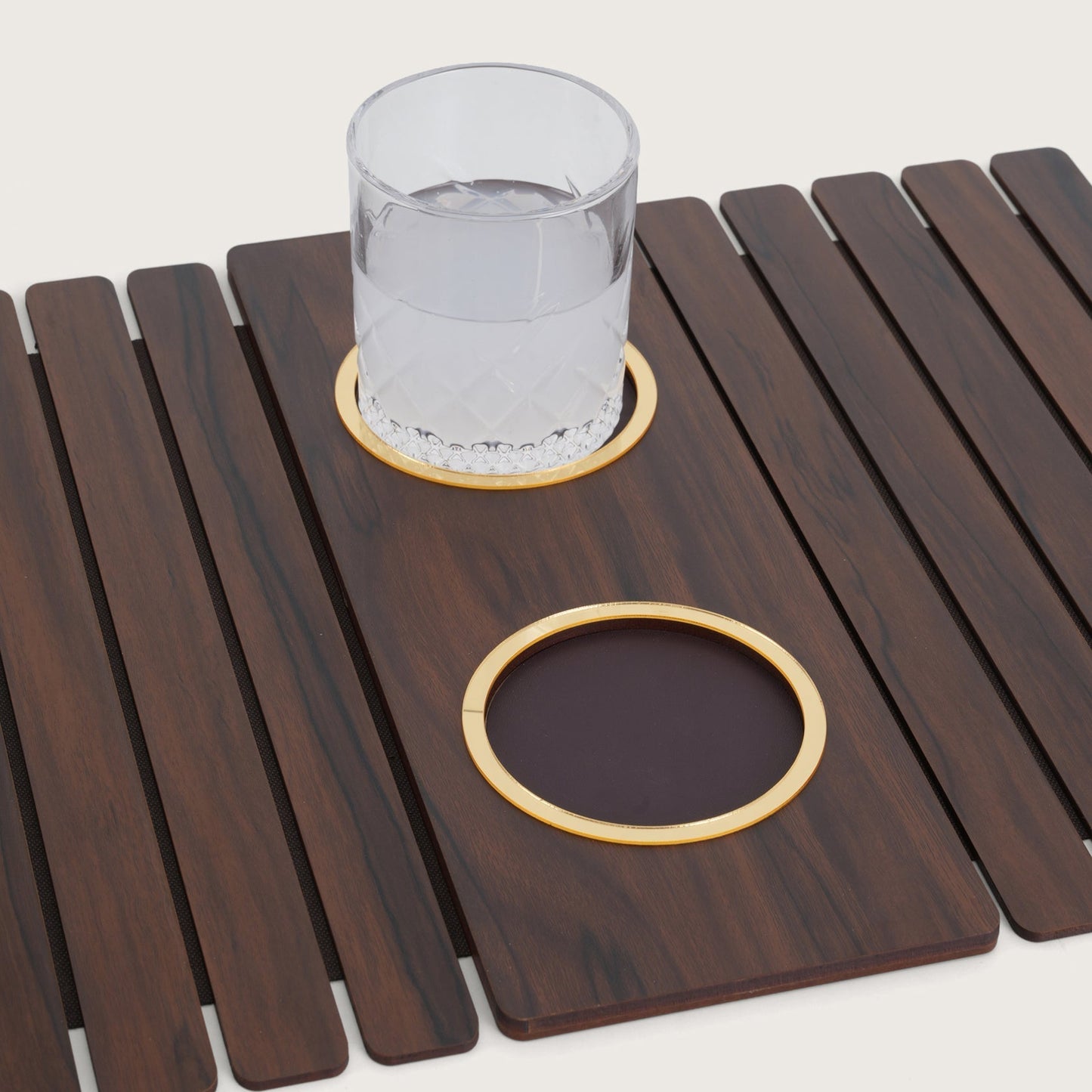 Contemporary Rigid Sofa Armrest Tray with Anti-Slip Center