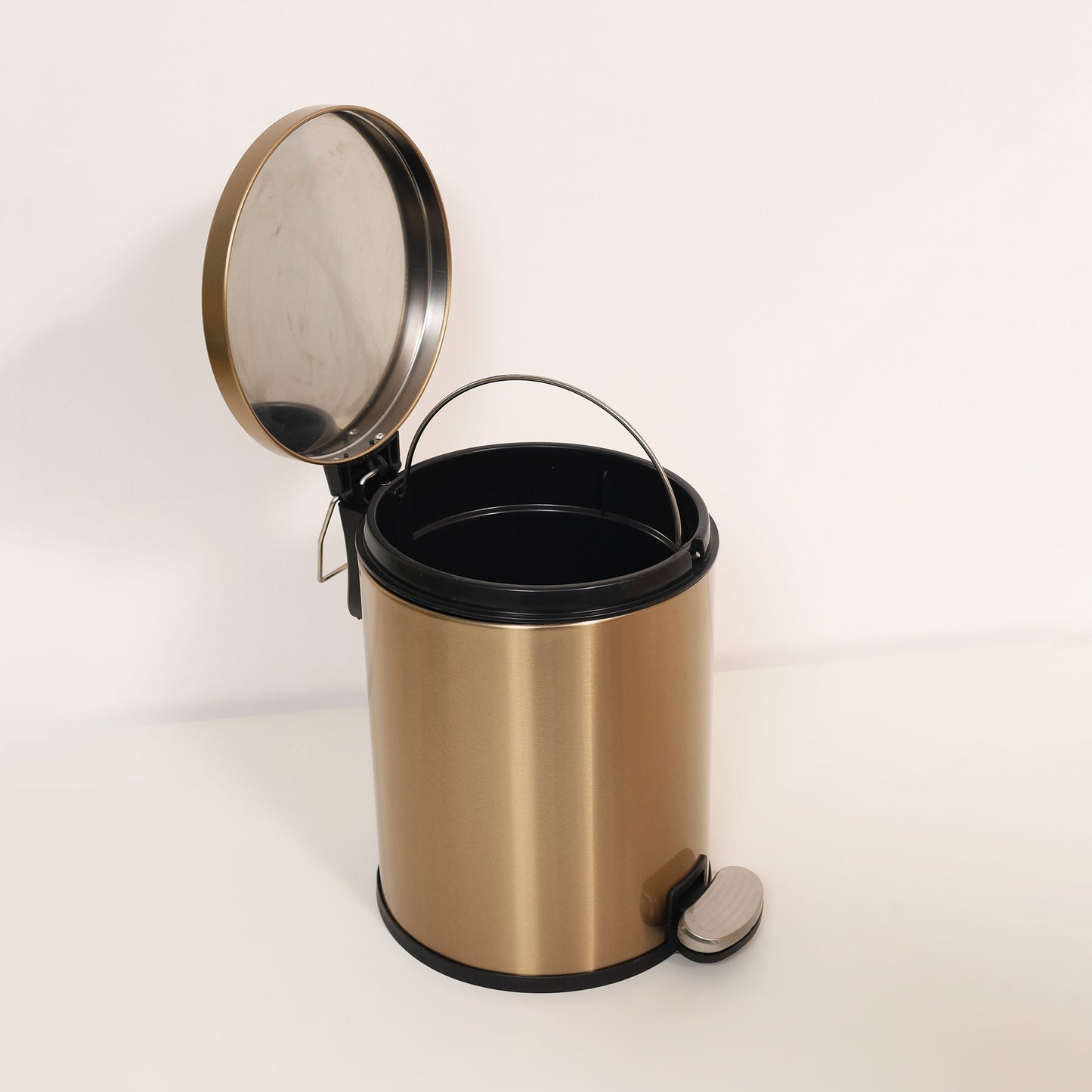 Pedal Ss Trash Can | Soft Close Dustbin | Gold
