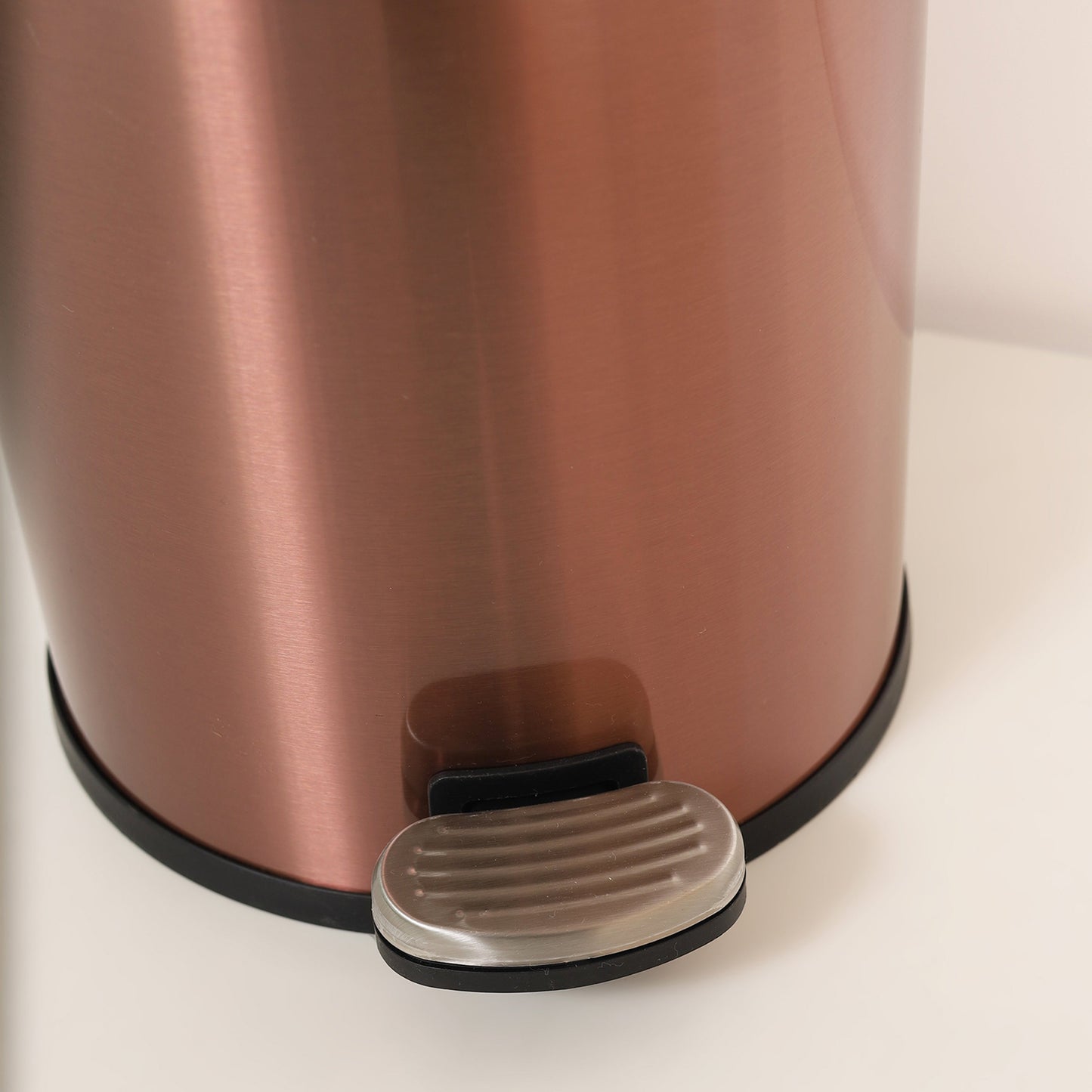 Pedal Ss Trash Can | Soft Close Dustbin | Rose Gold
