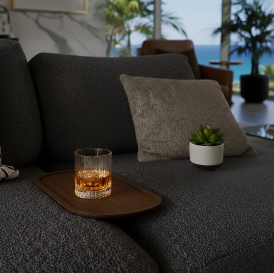 Contemporary Oval Sofa Tray