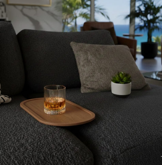 Contemporary Oval Sofa Tray